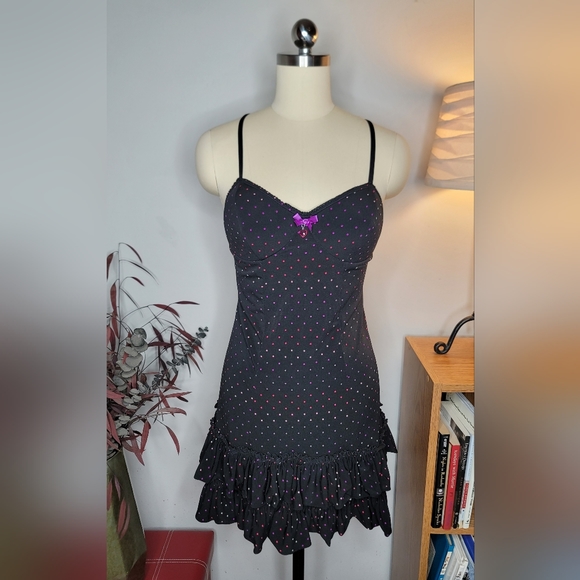 Victoria's Secret Sexy Little Things Ruffle Dress Black Size 36B - Picture 8 of 15